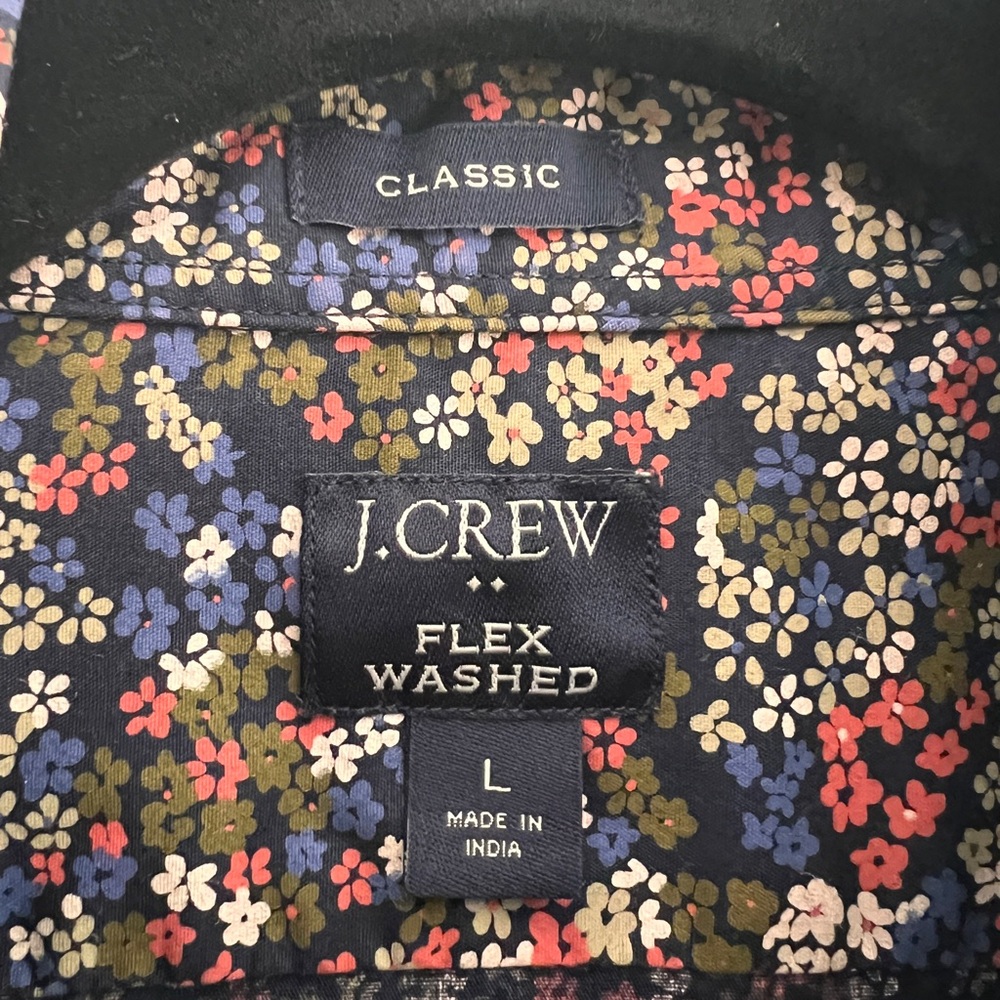 J.Crew Floral Flex Washed Shirt